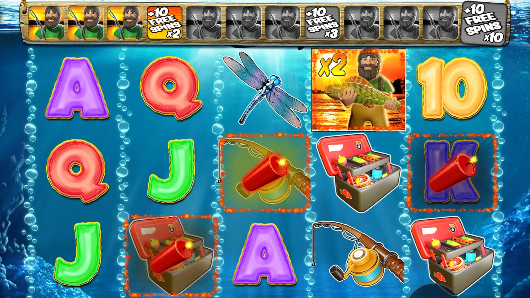 Big Bass Bonanza Dynamite feature highlighting three positions for SymbolReplacement during Free Spins