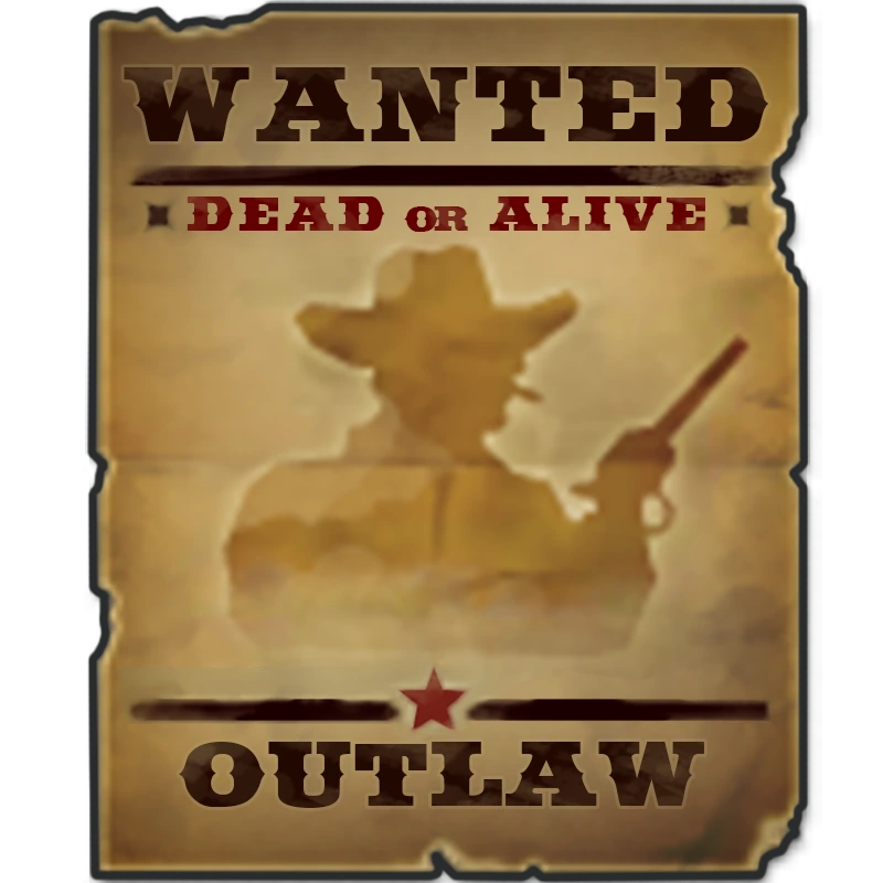 Dead or Alive Wild symbol shown as a Wanted poster