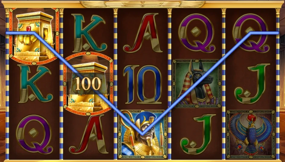 Legacy of Dead with payline 4 highlighted after a line win